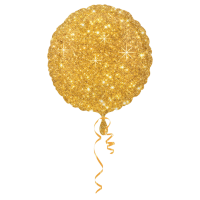 Standard Round Faux Sparkle Gold